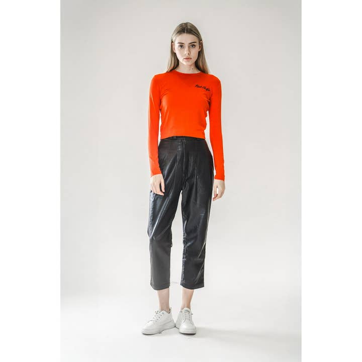 Red/Blue Logo Embroidered Fitted Top for wholesale by VUDECO