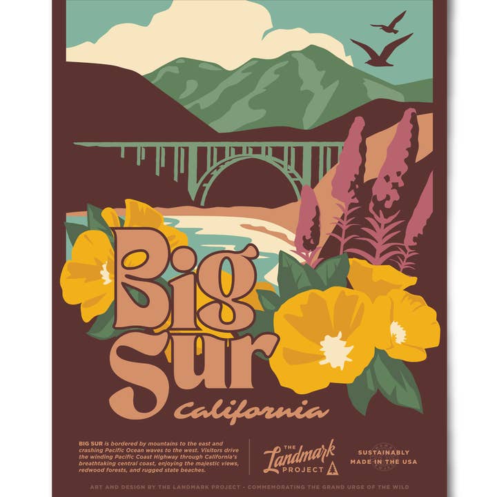 The Landmark Project - Wholesale Poster - Big Sur - 12x16 Poster