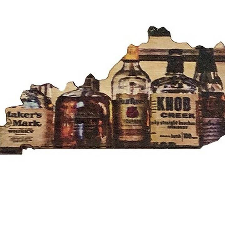 Forma de Kentucky con botellas de bourbon 2 para venta al por mayor de Layne Wilson
