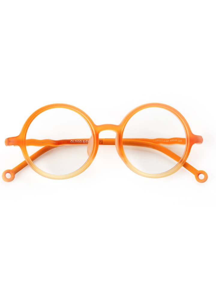 Gafas de pantalla redonda para niños Sunrise Orange 3-5Y para venta al por mayor de Olivio & Co