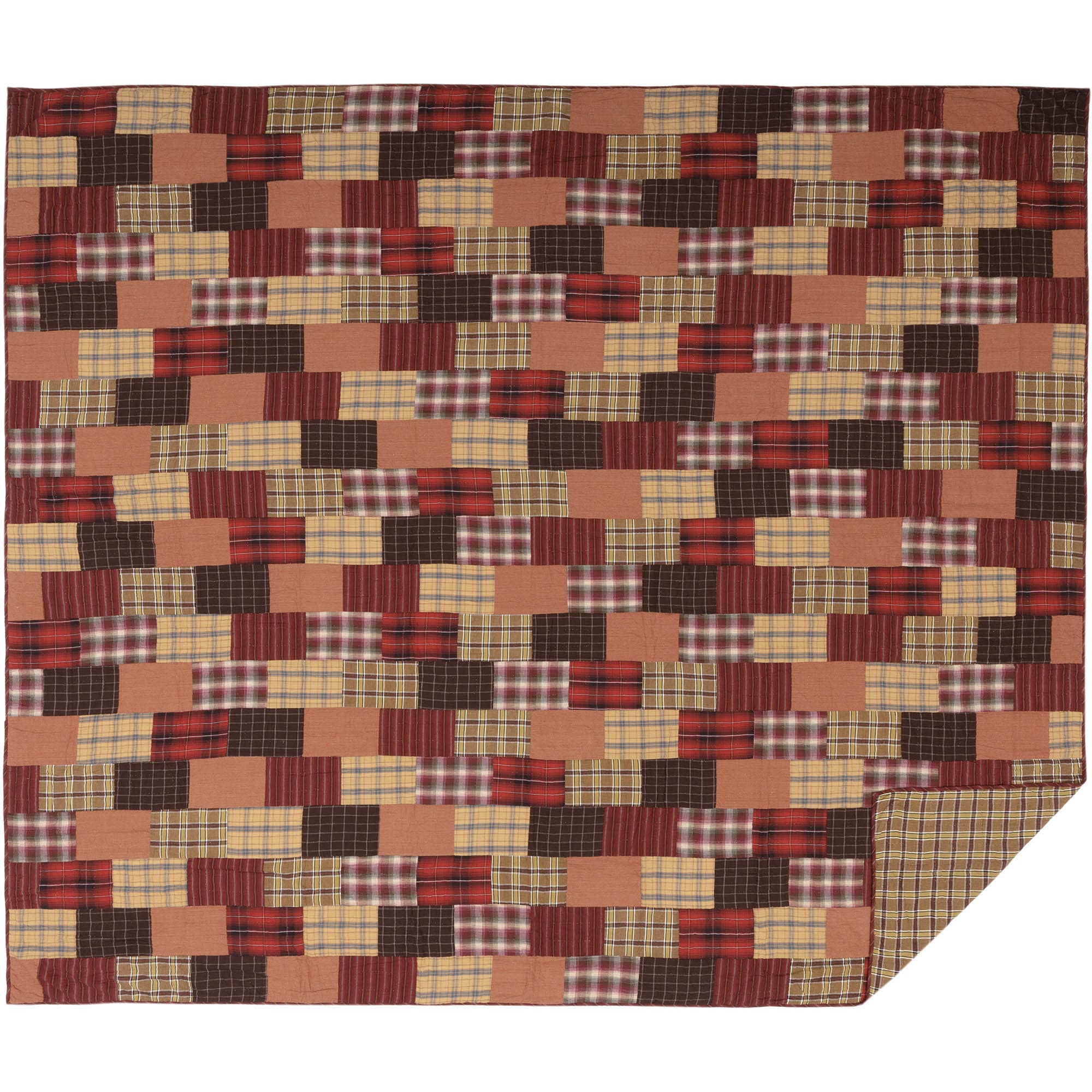 VHC Brands - Wholesale Bedding Set - Wyatt California King Quilt Set; 1-Quilt 130Wx115L w/2 Shams 21x372