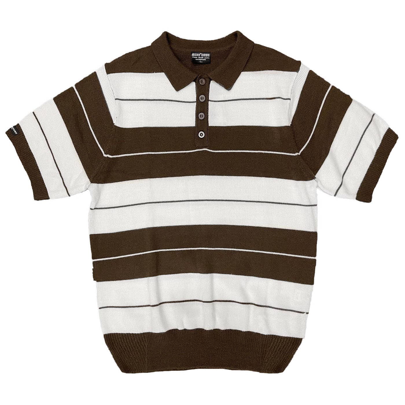 WEIV - Wholesale Polo - Men's - Charlie Brown Striped Knit 4 Button Polo Shirt9