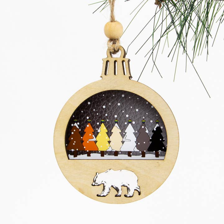 Bear Pride Classic Trees Ornament for wholesale by Beyond The Kerf