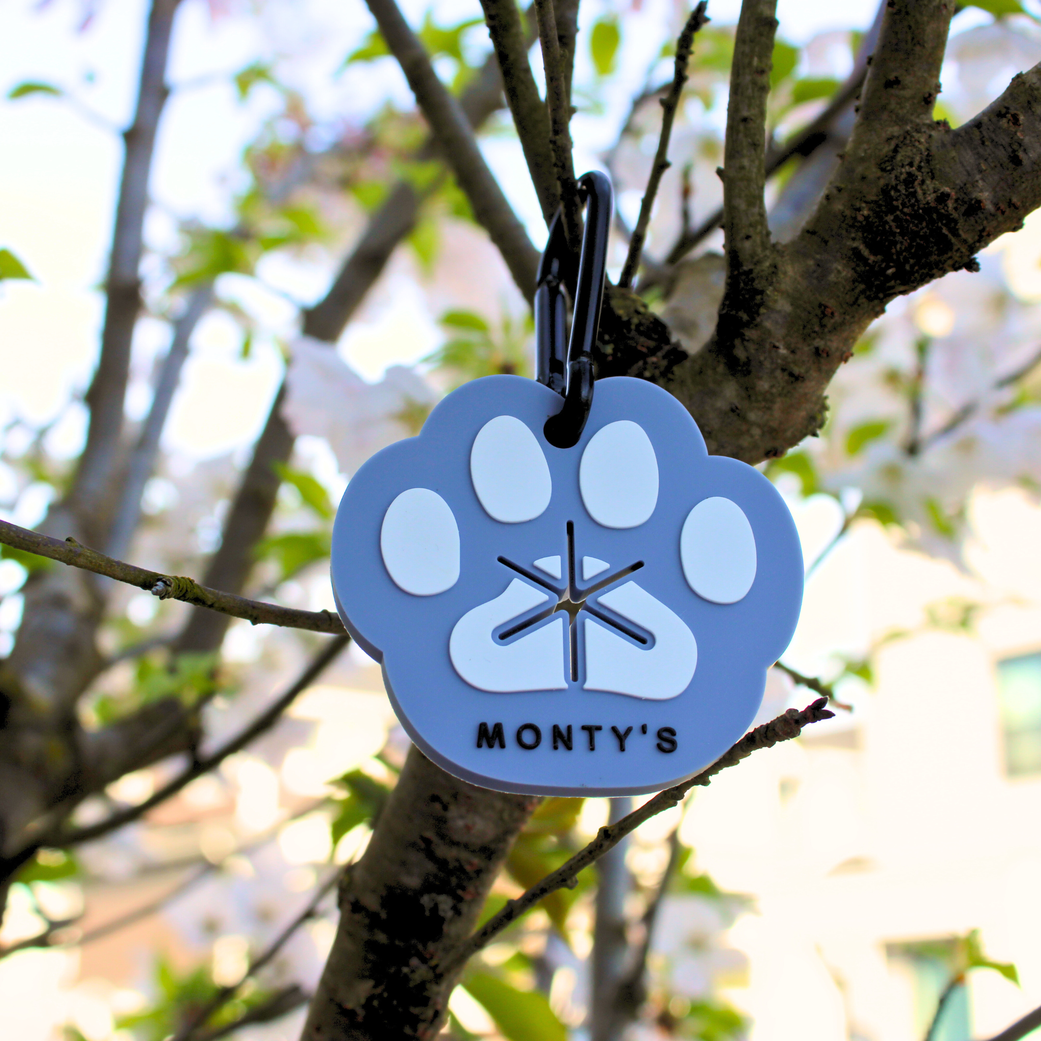 Monty's Bags - Wholesale Pet Poop Bag Dispenser - Silicone Used Poop Bag Handsfree Holder - Paw Print1