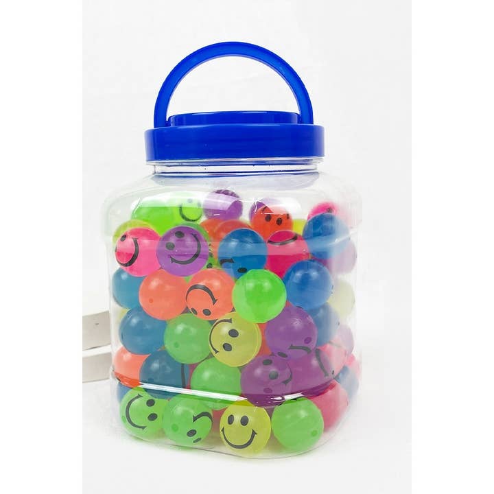MIX COLOR Smiley Bouncing Balls for wholesale on Faire