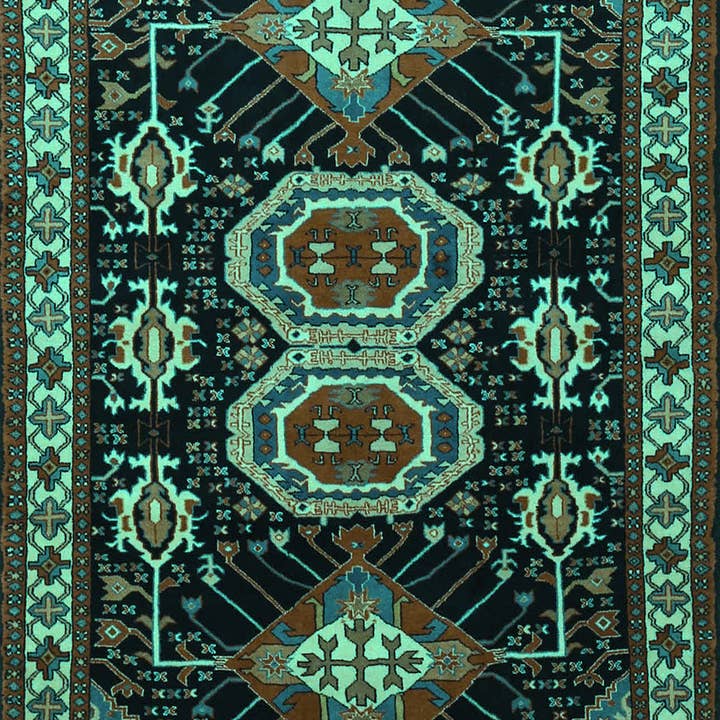 Ahgly – wholesale Matta – Maskintvättbara persiska turkos traditionella mattor