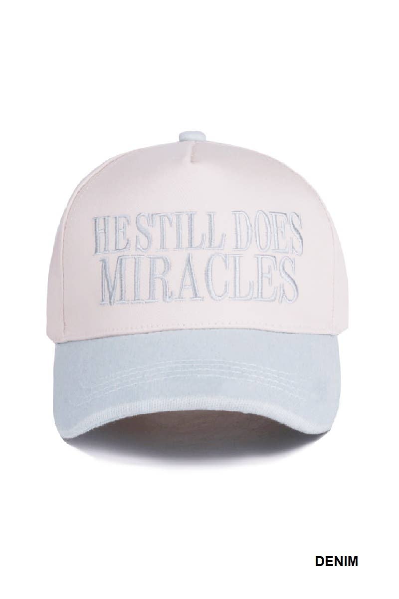 Vanilla Monkey - Wholesale Baseball Cap - Women's - He Still Does Miracles Two Tone Canvas Cotton Cap3