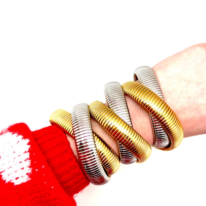 Karli Buxton - Wholesale Bangle Bracelet - Snake Coil Stacks6