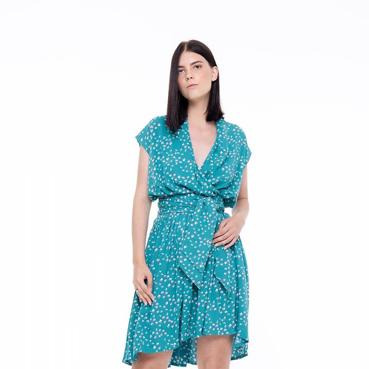 The Point Dress Short - Speckled Green for wholesale by State of Georgia