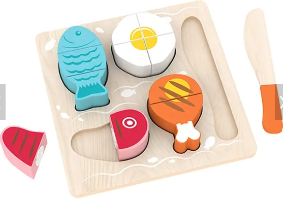 ACOOL TOY - Vendita all'ingrosso Giocattolo in legno - Bambini - AC7330 ~ AC7336 Giochi di Taglio Cibo Piatto5