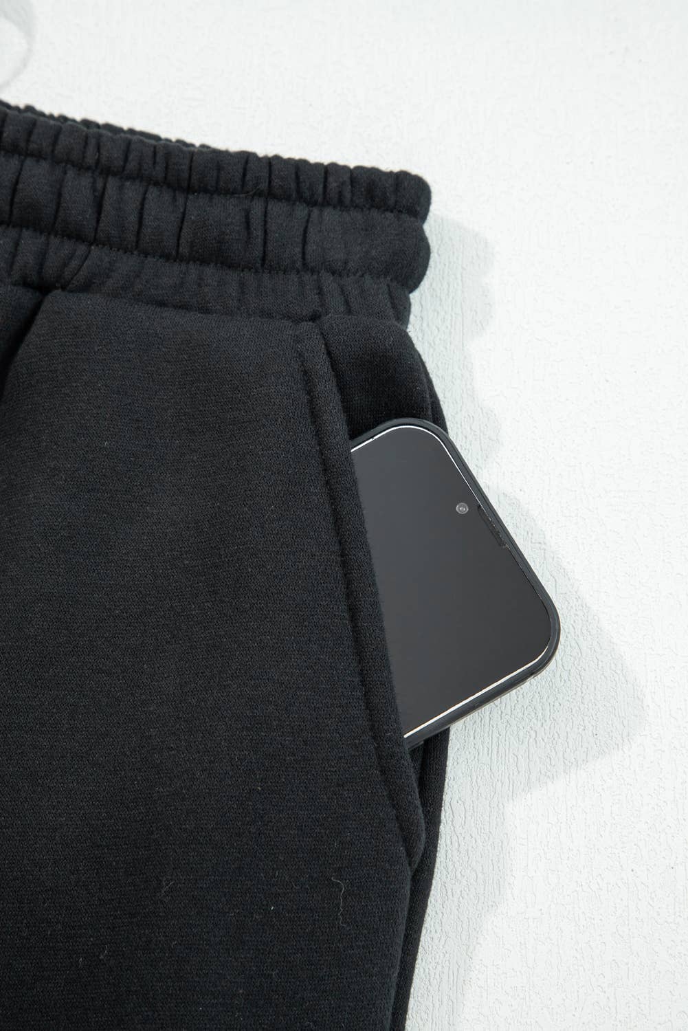 66DISCO - Wholesale Pants - Women's - Fleece Lined Leopard Drawstring Elastic Waist Solid Pants15