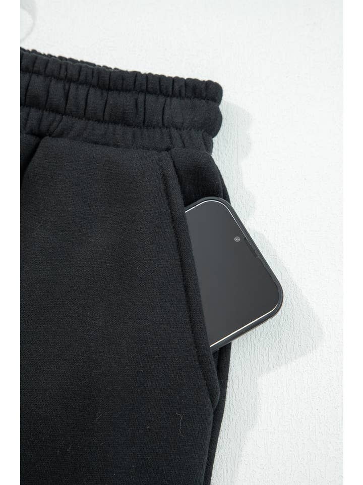 66DISCO - Wholesale Pants - Women's - Fleece Lined Leopard Drawstring Elastic Waist Solid Pants15