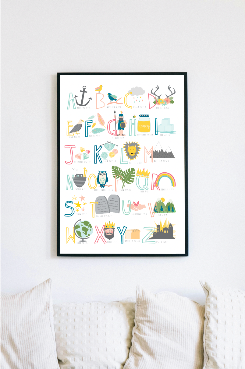 Ooh I Iike that Design – wholesale Art print – Bible Alphabet Poster Print2