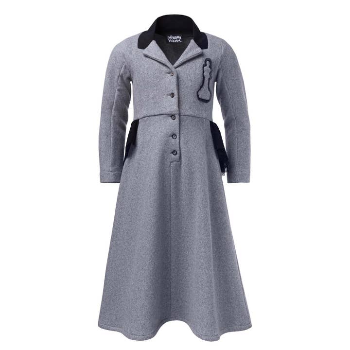 Vestido de bullicio de forro polar gris para venta al por mayor de Infantium Victoria