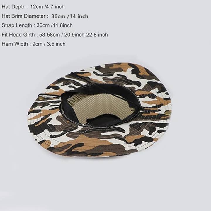 Tsyware - Wholesale Bucket Hat - Men's - Men Camouflage Hats Wide Full Brim Breathable Mesh Design