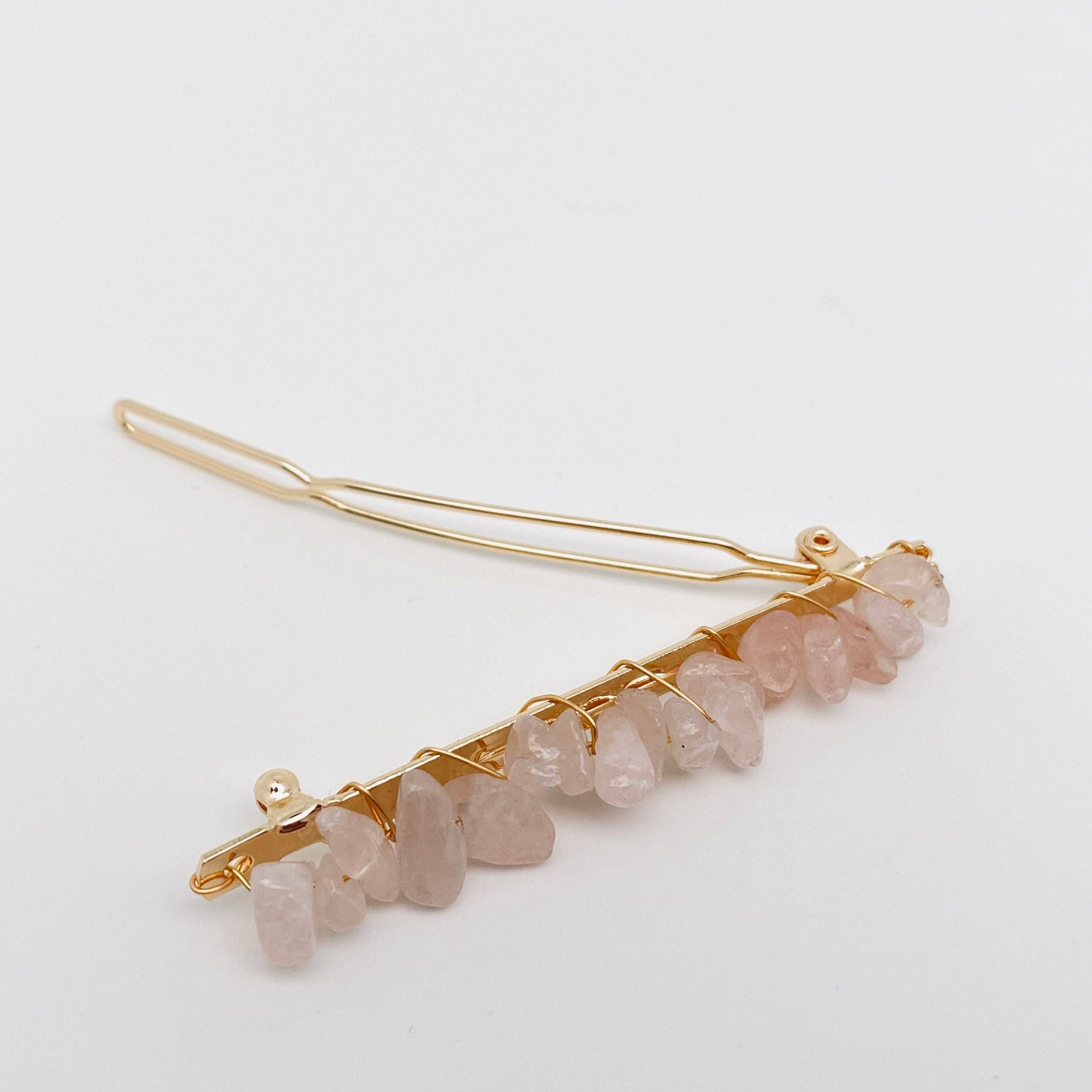 Mio Queena – Alfinete de cabelo por atacado – Presilha para cabelo feminina com cristais de pedra natural4