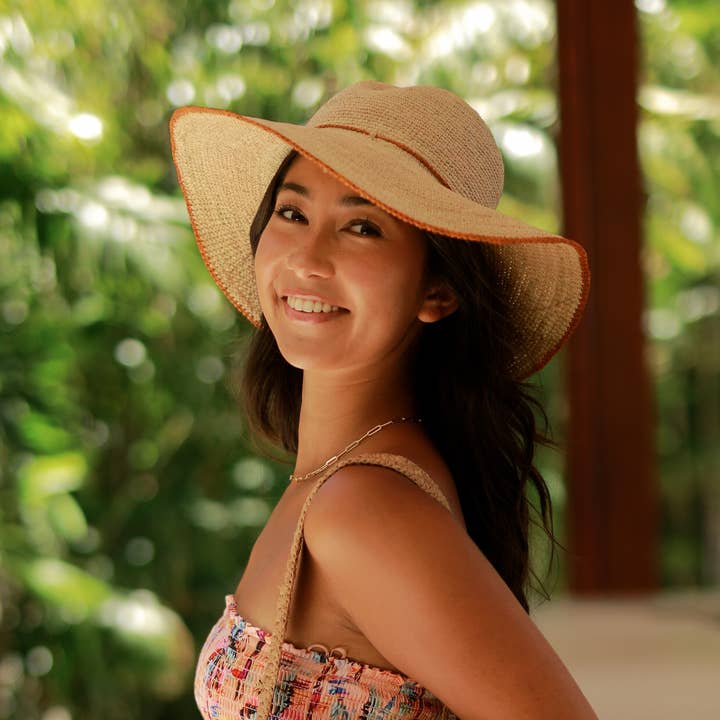 Shebobo - Wholesale Straw Hat - Women's - Rachel 4" Brim Crochet Straw Sun Hats with Colored Edge3