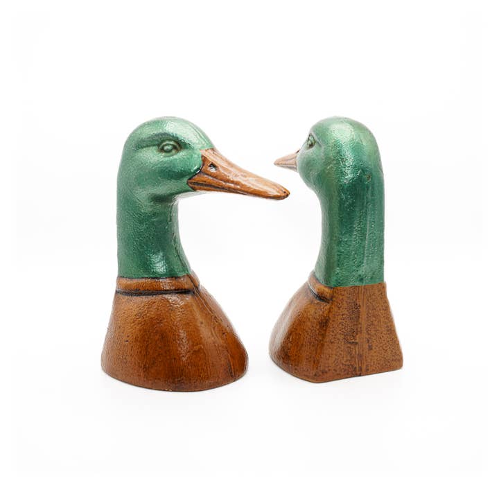 Fox Run Duck Decorative Bookend Set, Iron, 4.25”x2.9”x5.73" for wholesale by Fox Run Brands