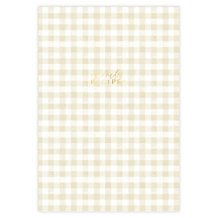 Beige Gingham Heirloom Recipe Book for wholesale by 1canoe2 | One Canoe Two Paper Co.