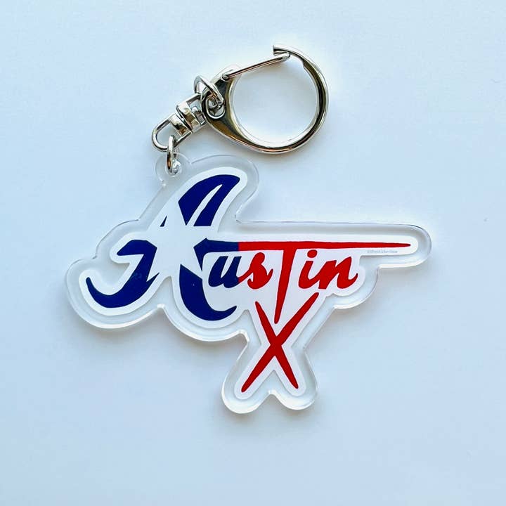 The Sticker Box | Texas Inspired Stickers & Magnets - Wholesale Keychain - Unisex - Austin Texas Keychain Austin lover Gift Stocking Stuffer