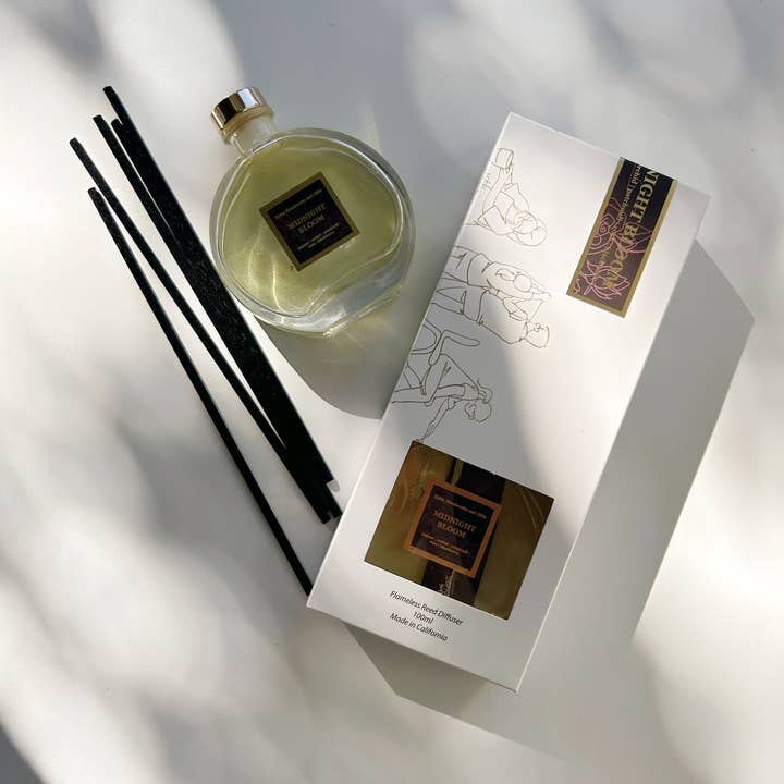 Midnight Bloom - Reed Diffuser (w/ New Packaging Box) for wholesale by Kyler Handcrafts and Gifts