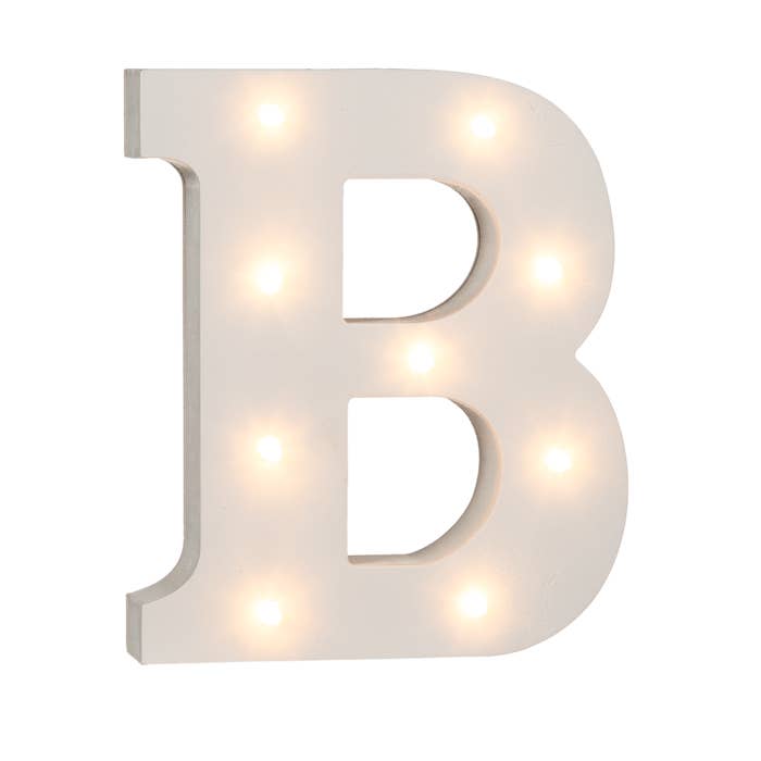 Out of the blue KG – Großhandel Schilder – Beleuchteter Holzbuchstabe B mit 9 LEDs, ca. 16 cm1
