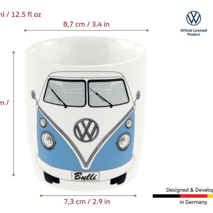 VW Collection by BRISA - Wholesale Coffee Mug - VW T1 Bus Coffee Mug 370ml - Blue