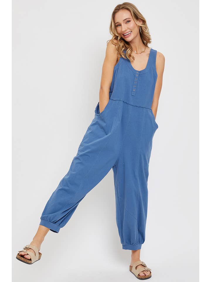 Sweet Lovely by Jen - Wholesale Jumpsuit - Women's - COTTON WASHED SLOUCHY JUMPSUIT29