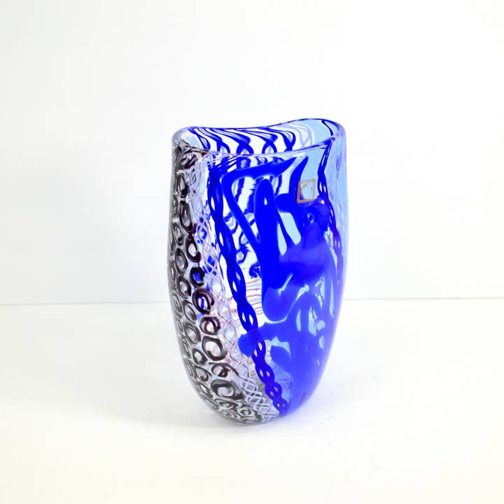 Via Graceffo - Wholesale Vase - Murano Glass Large Luxury Art Vase, Vessel, Blue1