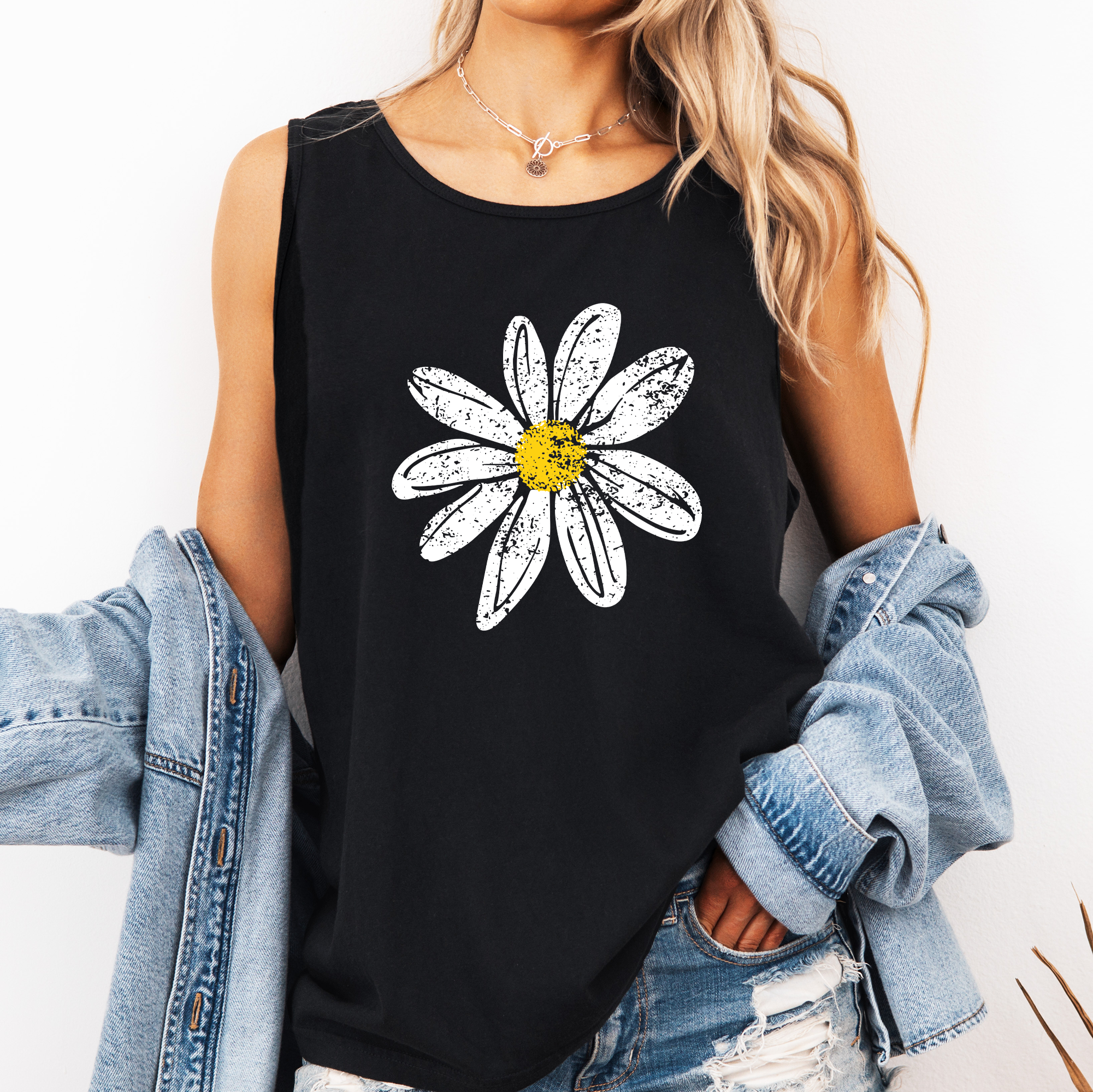 Refinery Number One LLC - Wholesale Tank Top - Women's - Vintage Retro Daisy, Gorgeous Tank Top0