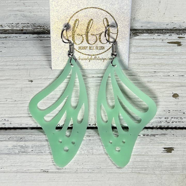 SCHMETTERLINGSFLÜGEL - HALBTRANSPARENTES GELEE-MATERIAL, MINTGRÜN für den Großhandel von Brandy Bell Design