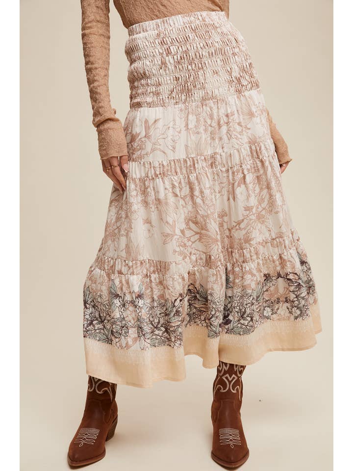 Listicle - Wholesale Skirt - Women's - Convertible Bohemian Smocked Maxi Skirt & Tube Dress21