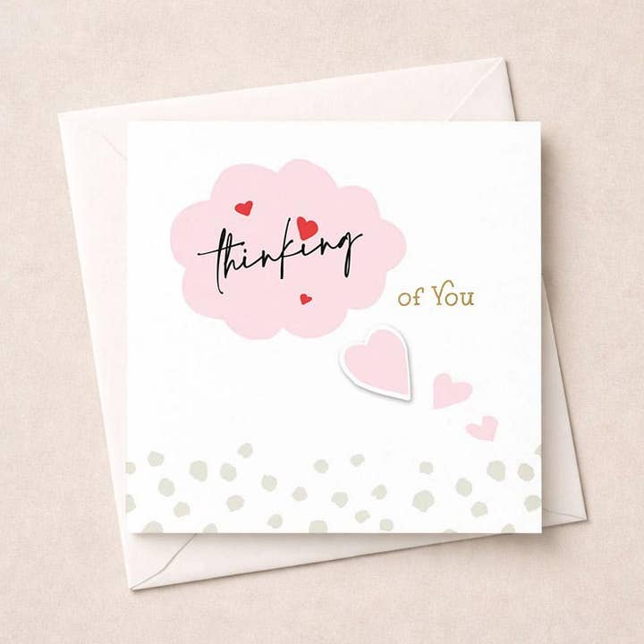 Thinking Of You Card - Lots Of Hearts for wholesale by Hammond Gower Publications Ltd