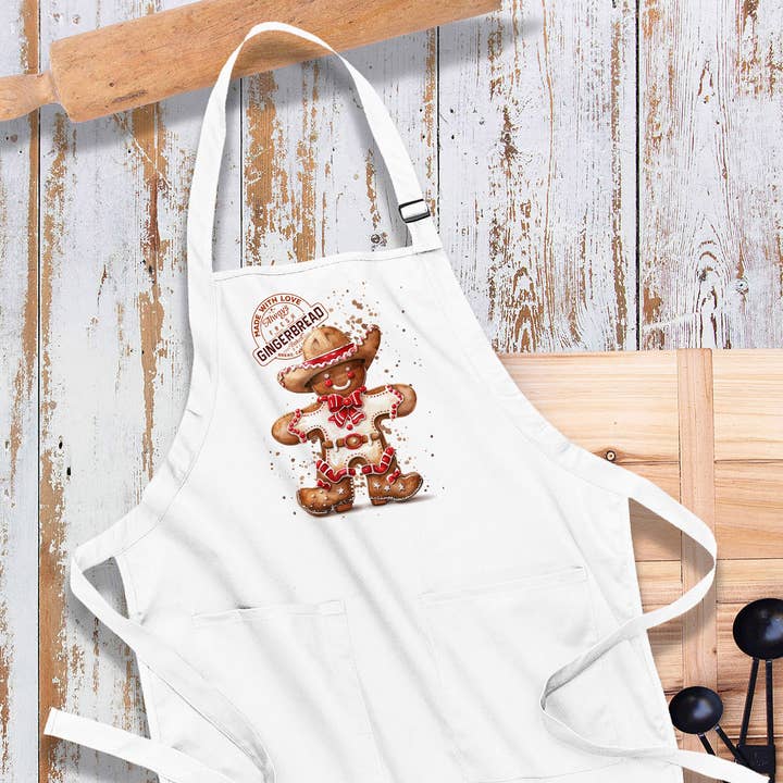 Cowboy Gingerbread Man julförkläde för wholesale av Avery Lane Gifts