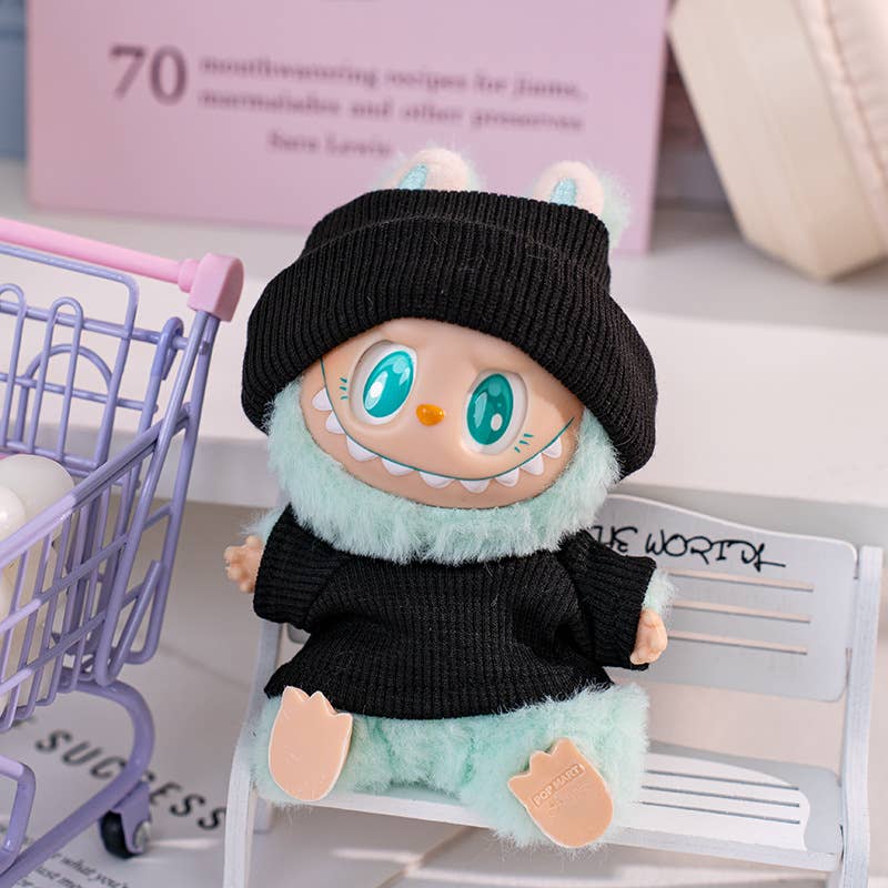 Little Trendy - Wholesale Doll Clothing - Kids - Blank shirts & knitted caps 2pcs set doll clothes1