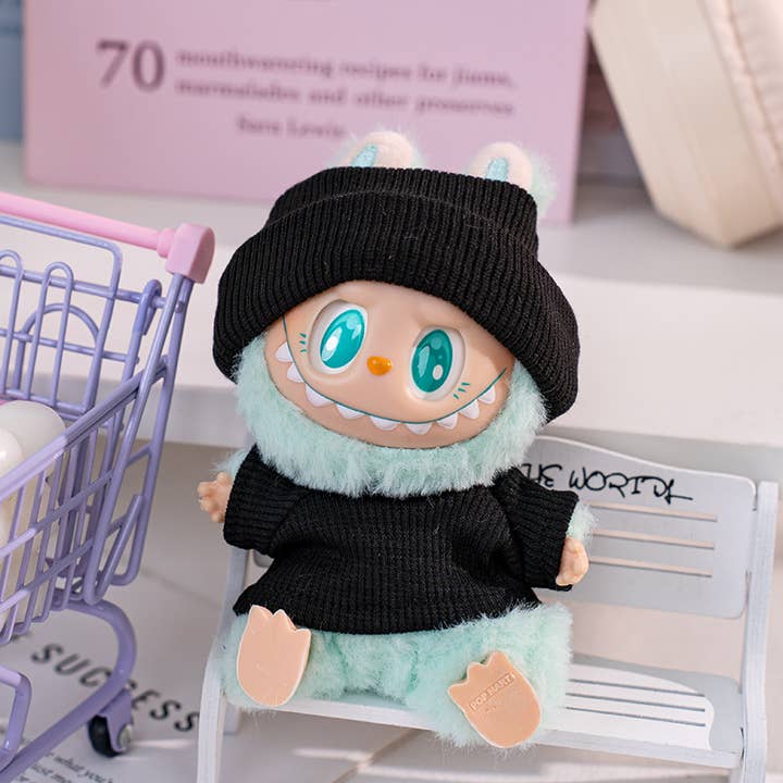 Little Trendy - Wholesale Doll Clothing - Kids - Blank shirts & knitted caps 2pcs set doll clothes1