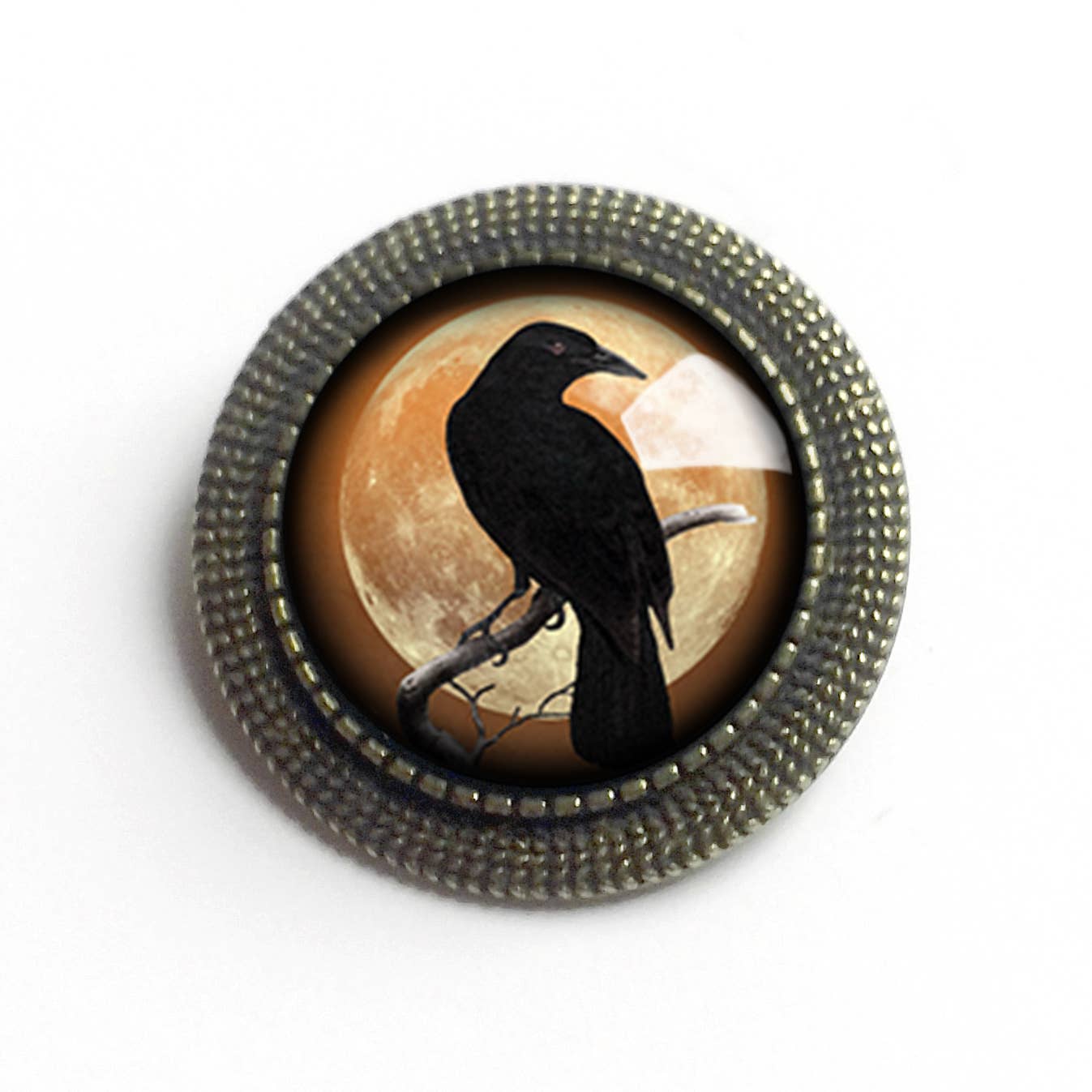 The Divine Iguana - Wholesale Brooch - Orange Crow or Raven Goth Halloween Brooch1