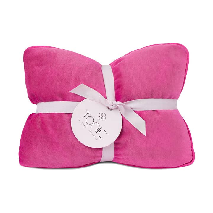 Luxe Velvet Heat Pillow Berry for wholesale by Tonic Australia