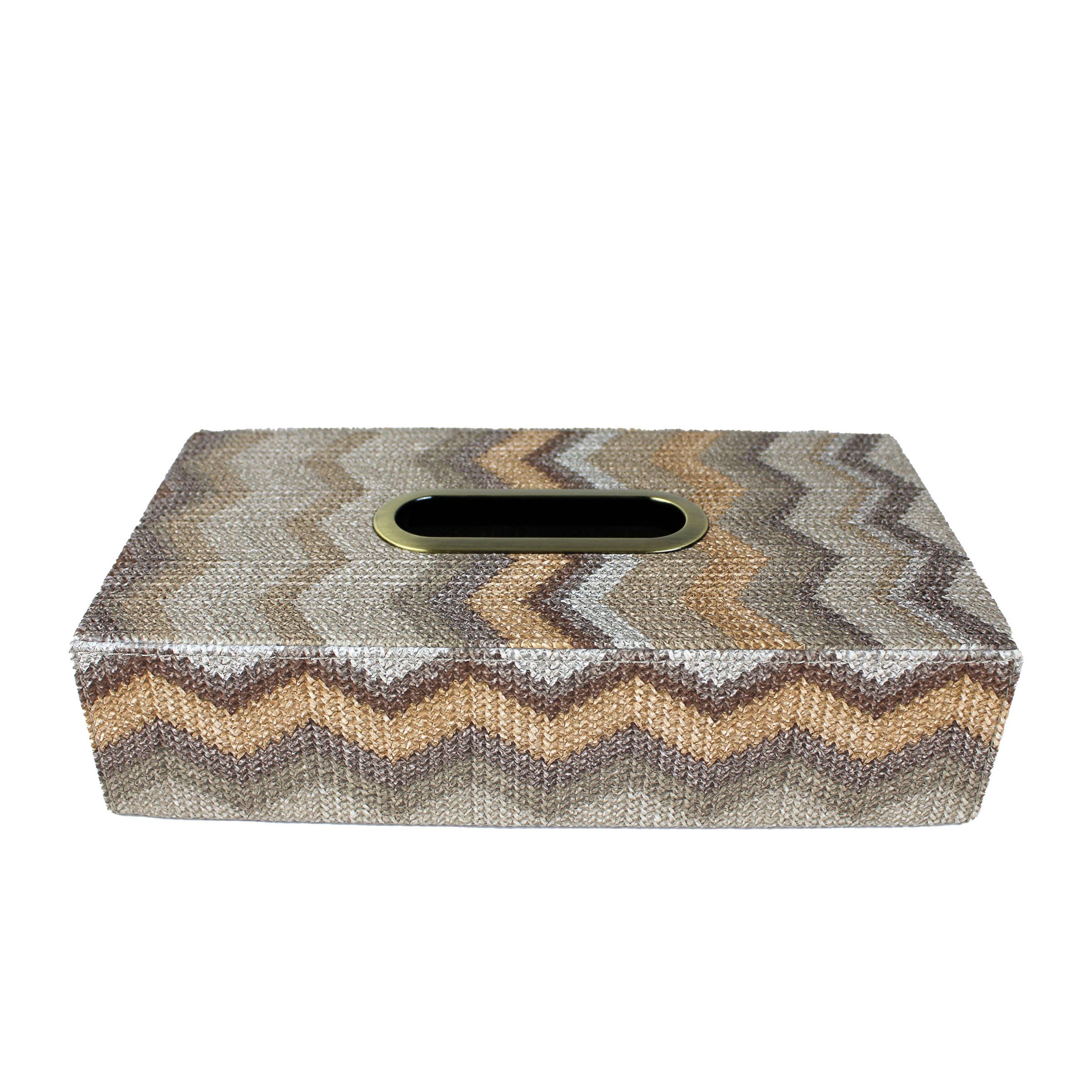 Signature Home Collection GmbH - Wholesale Tissue Box - Tissue box zigzag brown gray pattern tissue box1