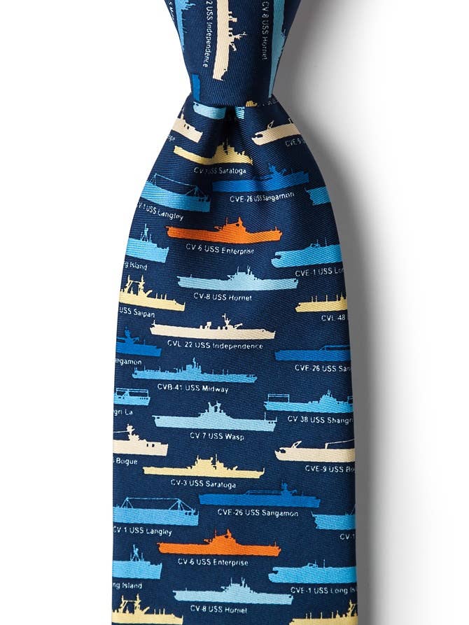 Amerikanska Hagarfartyg slips - marinblå siden för wholesale av Alynn