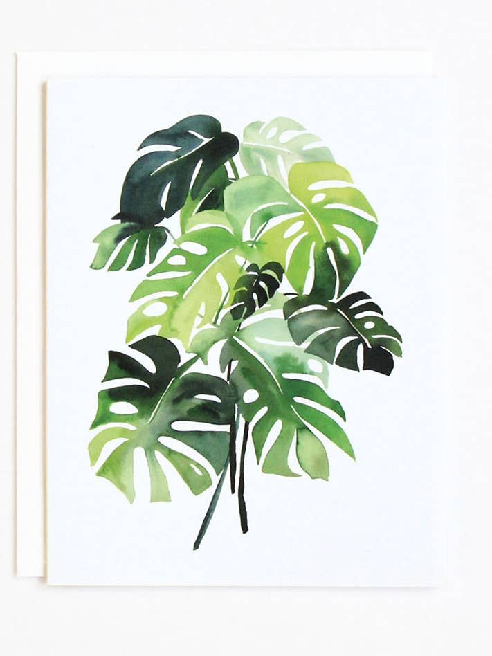 Philodendron Greeting Card for wholesale by Yao Cheng Design