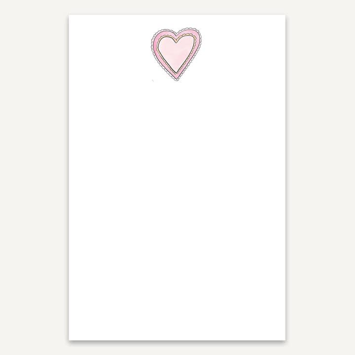 Scalloped Heart Note Pad for wholesale by Lamb + Joy