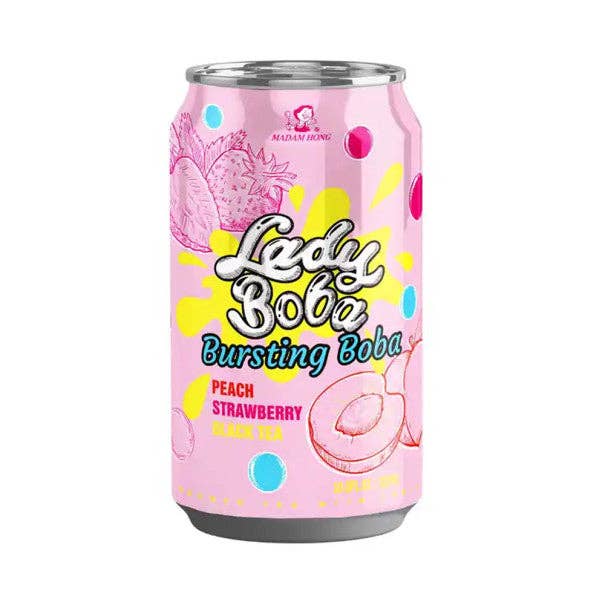 INTERNATIONAL TASTE FOOD SARL - Wholesale Iced Tea - LADY BOBA PEACH & STRAWBERRY BUBBLE TEA 320ML X240