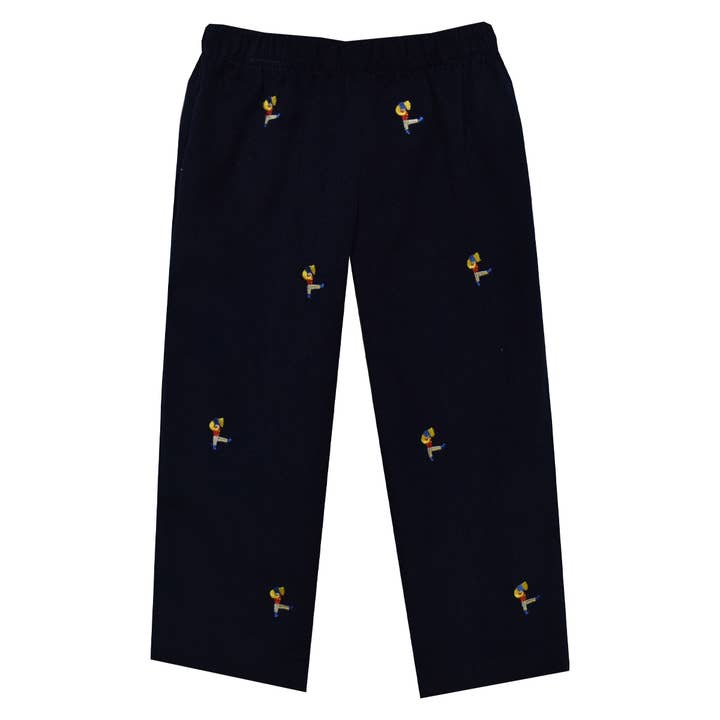 Soldiers Embroide Corduroy Boys Pull On Pants for wholesale by Vive La Fete