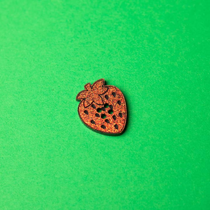 Strawberry Button for wholesale by OddBorn