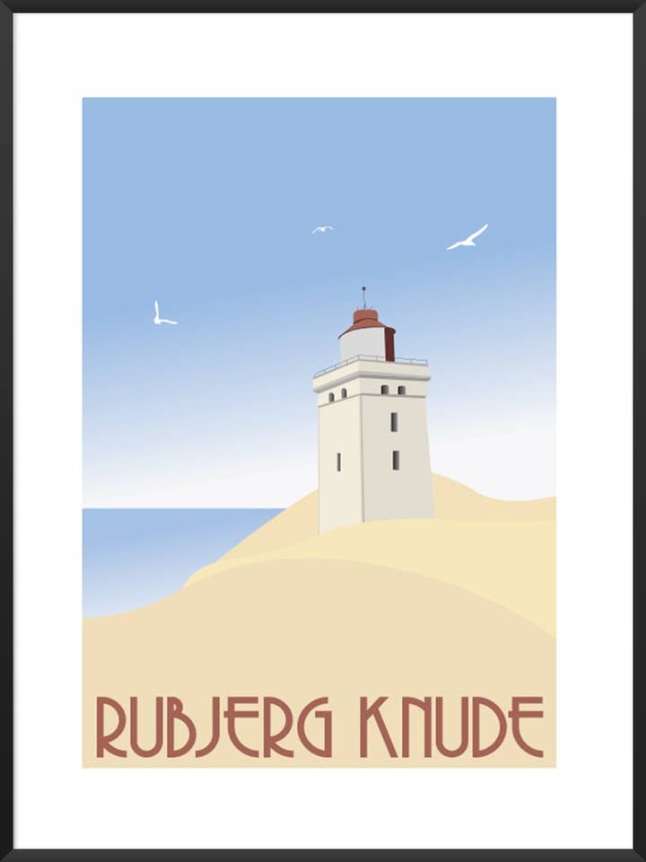 Rubjerg Knude - Danish Lighthouse Poster for wholesale by Project Nord