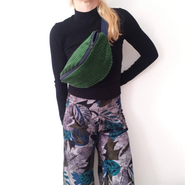 XL Corduroy bumbag for wholesale by HAM Fabric Bags