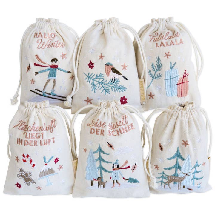 Pappersdrake 6 presentpåsar till jul – Cheerful Christmas för wholesale av Papierdrachen