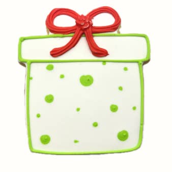 Grön Polka Dot Present för wholesale av The Frosted Baker
