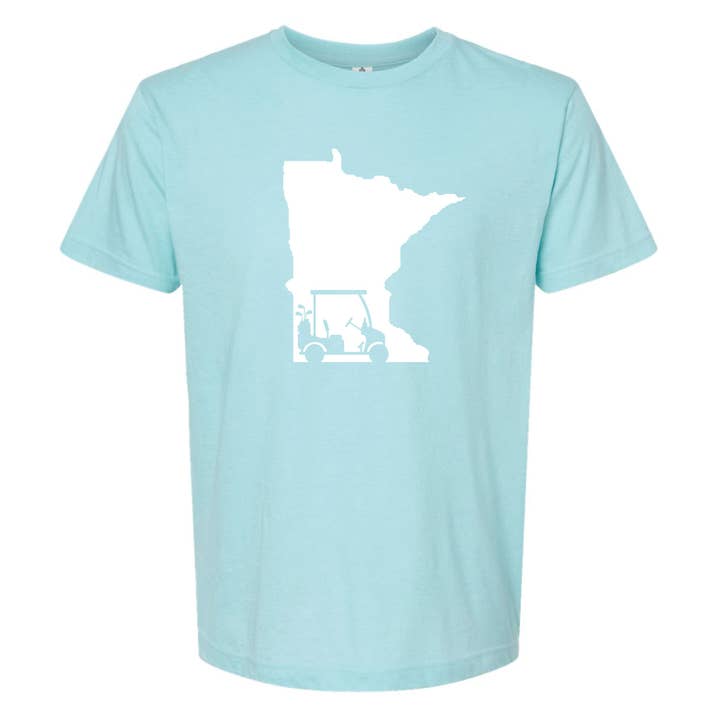 Minnesota Awesome – wholesale Screen printed t-shirt – unisex – Golf Cart Minnesota Shirt1
